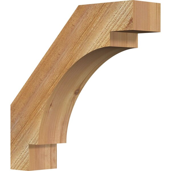 Ekena Millwork 4"W x 16"D x 16"H Merced Rough Sawn Knee Brace, Western Red Cedar BRC04X16X16MRC00RWR - main